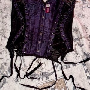 Adore Me Purple and Black Lace Bra Intimates